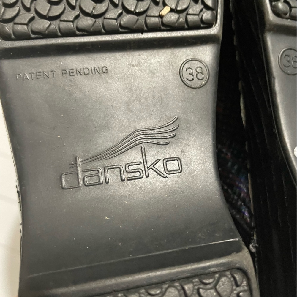 Dansko Black Rainbow Multicolor Colorful Metallic… - image 5